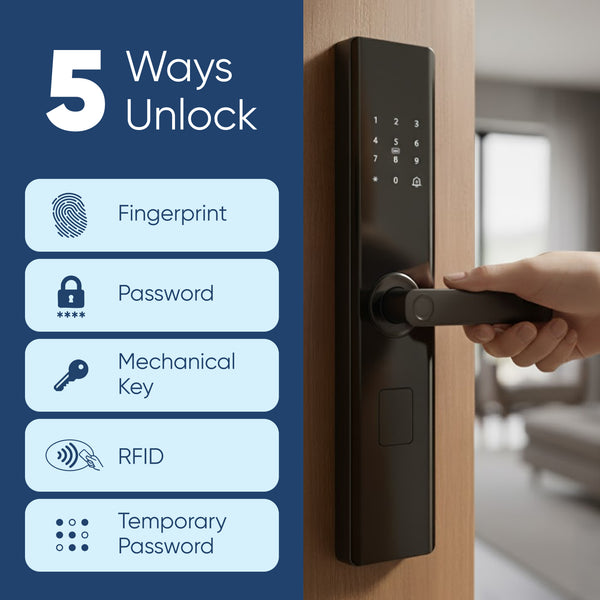 Aziot Essence Digital Door Lock | Security | Keyless, Fingerprint, Pas