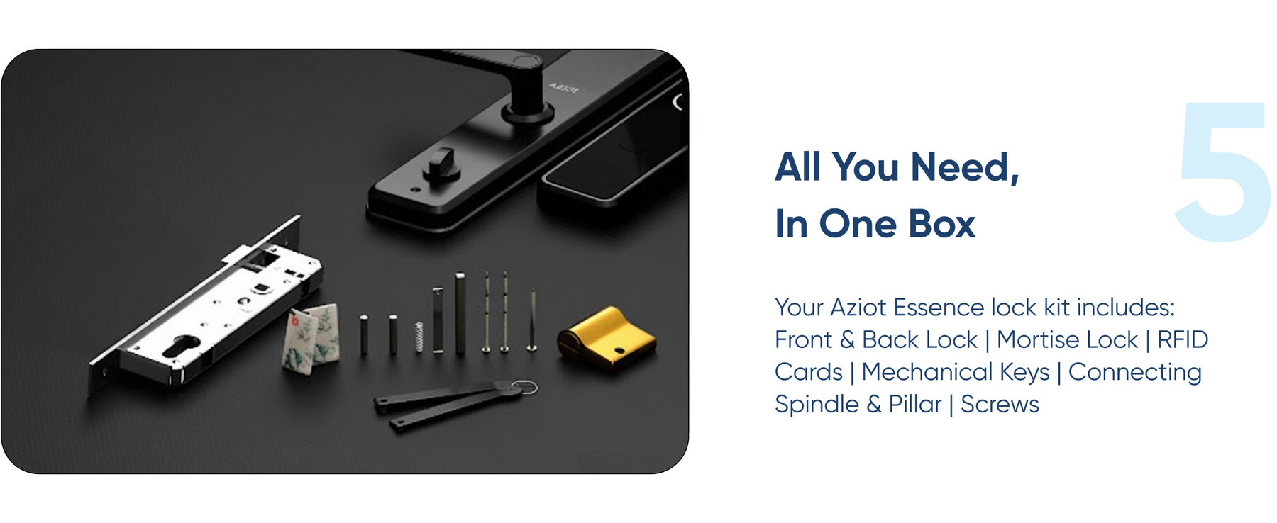 Aziot Essence Digital Door Lock | Security | Keyless, Fingerprint, Passcode, RFID