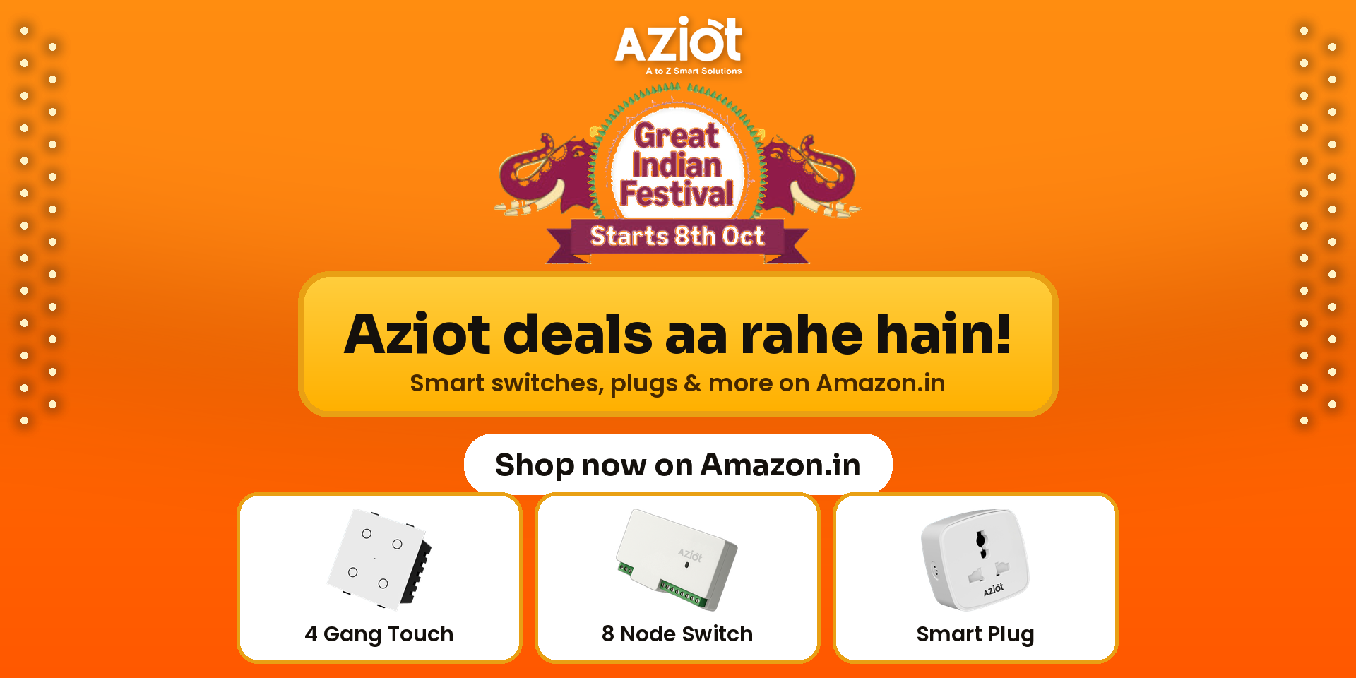 Aziot Great Indian Festival sale - desktop banner