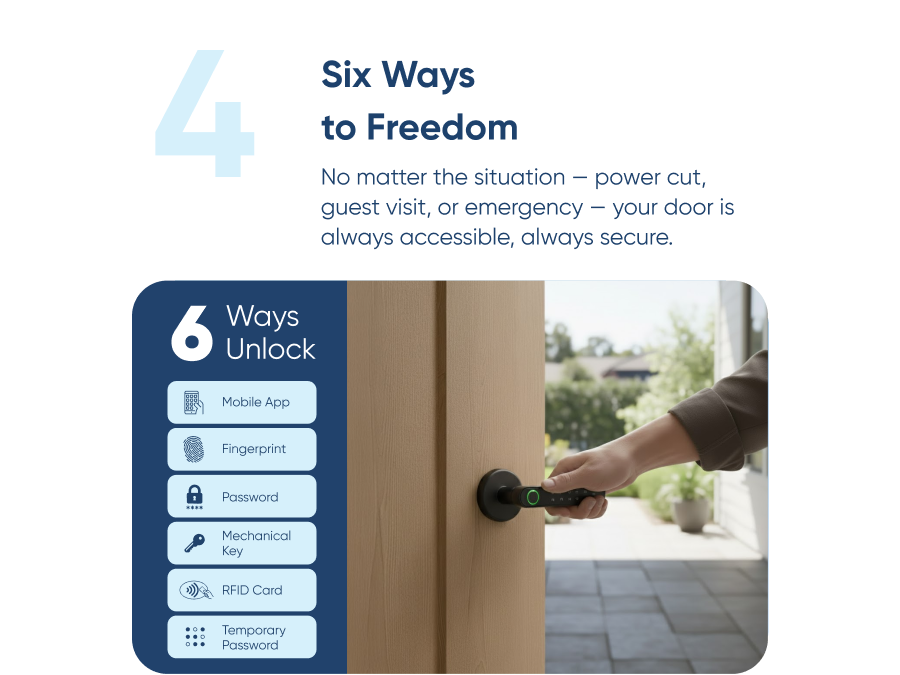 AZIOT Bluetooth Smart Handle Door Lock – Keyless Entry