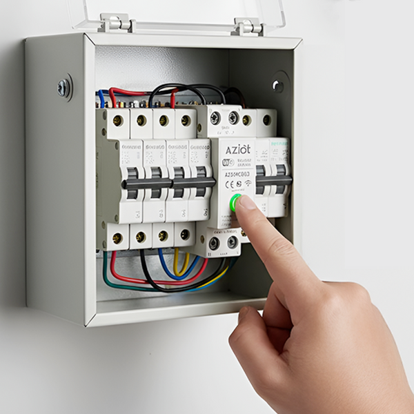 AZIOT 1P 63A WiFi Smart Circuit Breaker with Power Monitoring, Remote & Voice Control | Over/Undervoltage & Overcurrent Protection | Works with EV Chargers, Heaters, Pumps | SmartLife App
