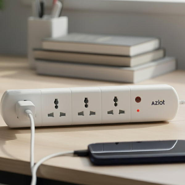 AZIOT 4 Socket Smart Extension - WiFi/Bluetooth Enabled