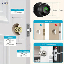 Smart Door Lock with Fingerprint and dimensions