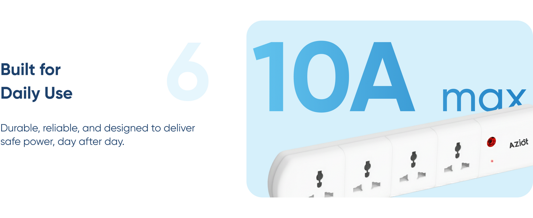 AZIOT 4 Socket Smart Extension - WiFi/Bluetooth Enabled