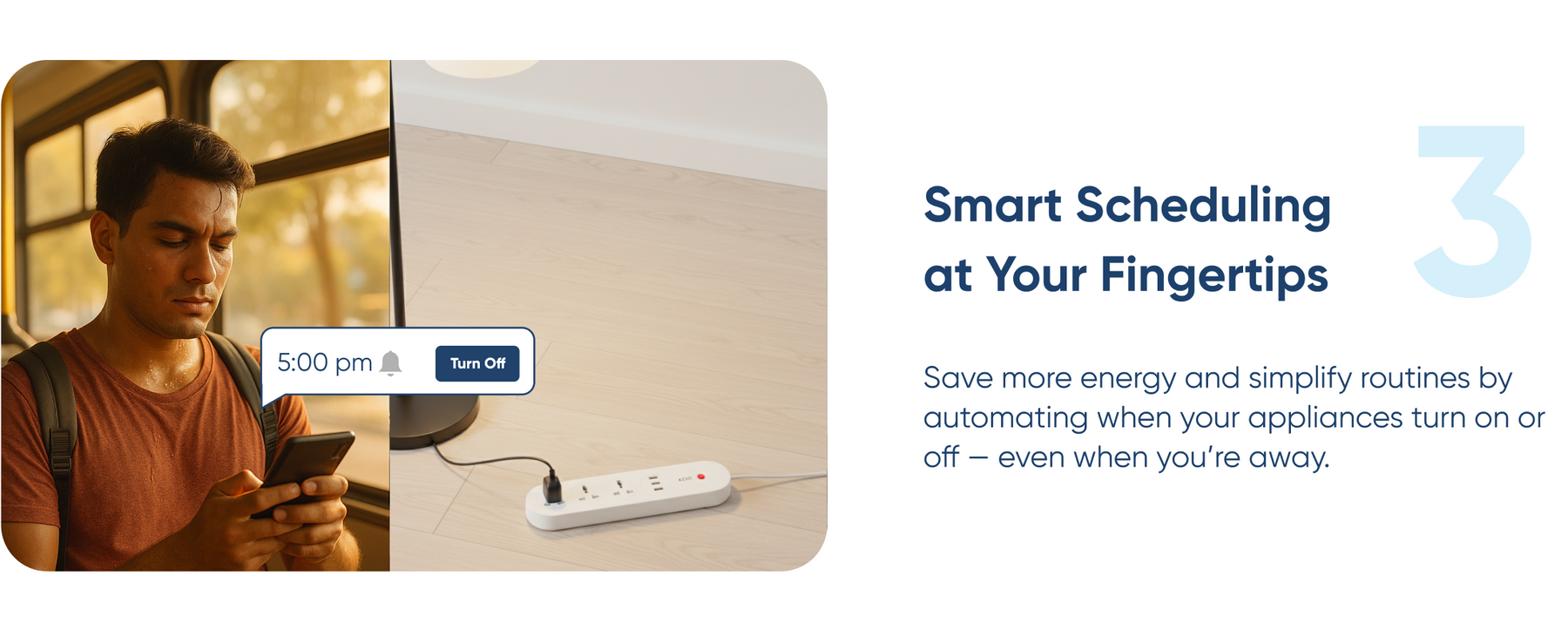 AZIOT 3 Socket + USB Smart Extension - Wifi/Bluetooth Enabled