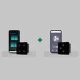 AZIOT Lights + Fan Combo - 4 Gang Touch Switch plus Fan Regulator Switch - Black